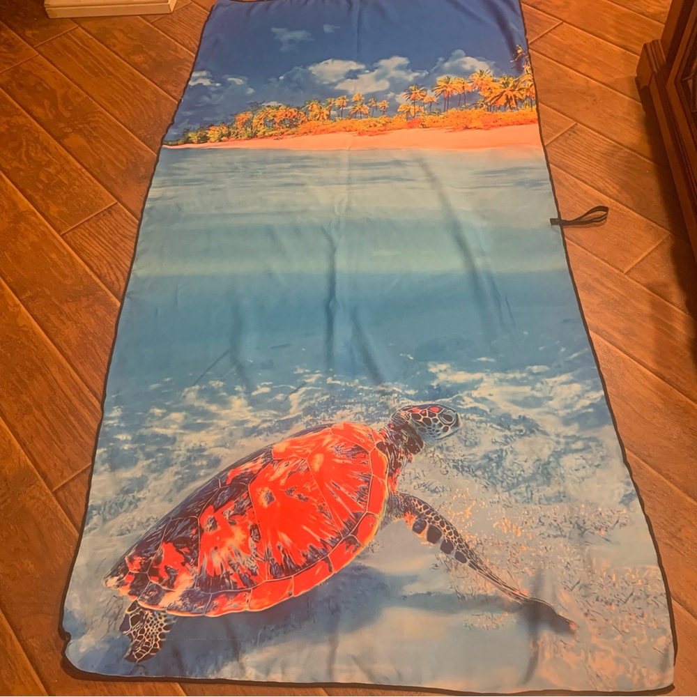 Whitley Willows Sea Turtle Beach Towel Microfiber Yoga Gym Travel Pool 2 Sided